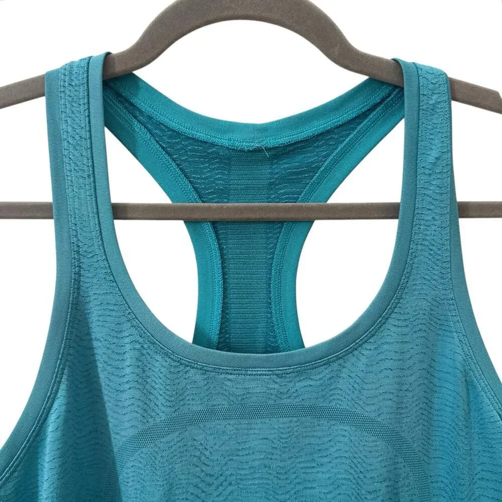 Lululemon Swiftly Tech Racerback 2.0 Tank Ripple Wave Turquoise Tide Blue Size 8 - Picture 5 of 9